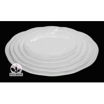 B005-12   12吋蛋型荷口羅紋盤 30.5x19.5x3cm
