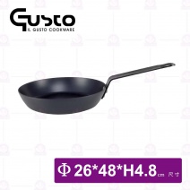 Gusto藍鋼系列-單柄平底煎鍋-26cm 免開鍋