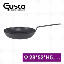 Gusto藍鋼系列-單柄平底煎鍋-28cm 免開鍋