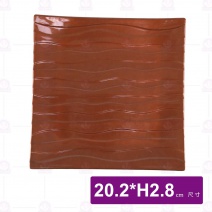 九谷1217方形波浪盤-20.2xH2.8cm