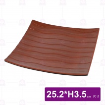 九谷1218方形波浪盤-25.2xH3.5cm