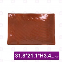 九谷1225禾風長方盤-31.8x21.1xH3.4cm