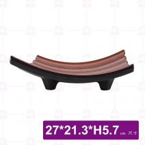九谷1331高腳菱形盤-27x21.3xH5.7cm