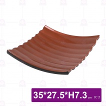 九谷1332高腳菱形盤-35x27.5xH7.3cm