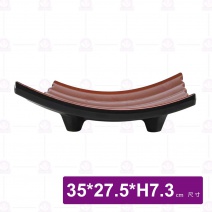 九谷1332高腳菱形盤-35x27.5xH7.3cm