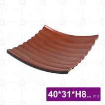 九谷1333高腳菱形盤-40x31xH8cm