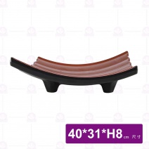 九谷1333高腳菱形盤-40x31xH8cm
