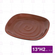 九谷3208方形紋盤-13xH2cm