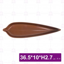 九谷3218竹葉盤-36.5x10xH2.7cm