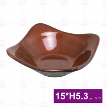 九谷5705方形碗-15xH5.3cm