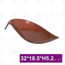 九谷9018彎把葉形盤-32x18.5xH5.2cm