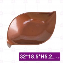 九谷9018彎把葉形盤-32x18.5xH5.2cm