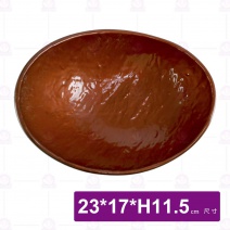 九谷B12石紋斜邊碗-23x17xH11.5cm