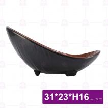 九谷B13石紋斜邊碗-31x23xH16cm