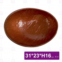 九谷B13石紋斜邊碗-31x23xH16cm