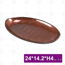 九谷D12橢圓陶紋砵-24x14.2xH4cm