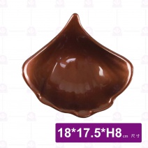 九谷D2銀杏造形砵-18x17.5xH8cm