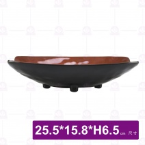 九谷F11長方橢圓砵-25.5x15.8xH6.5cm