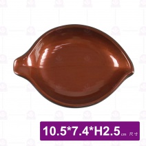 九谷F5小葉碟-10.5x7.4xH2.5cm
