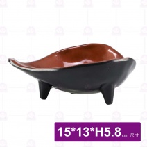 九谷F6高腳造形碗-15x13xH5.8cm