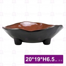 九谷F7三腳陶紋造形砵-20x19xH6.5cm