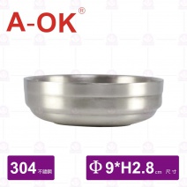 【A-OK】304韓式雙層碟-Φ9cm