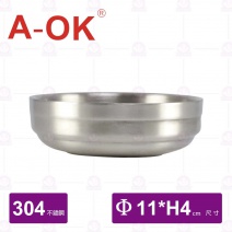 【A-OK】304韓式雙層碟-Φ11cm