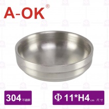 【A-OK】304韓式雙層碟-Φ11cm