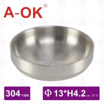 【A-OK】304韓式雙層碟-Φ13cm