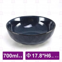 7吋藍眼淚水波碗-Φ17.8cm