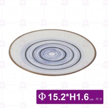 6吋多彩淺盤-Φ15.2xH1.6cm