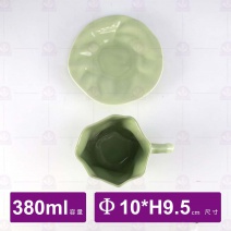 岩石咖啡杯盤(大) 綠色-3800ml