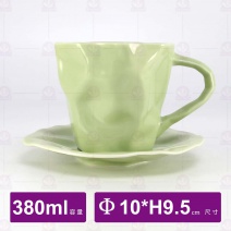 岩石咖啡杯盤(大) 綠色-3800ml