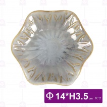 日式樸石陶瓷5.5吋荷口缽-復古白