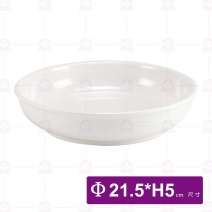 【LihTay】096水盤(白)-Φ21.5xH5cm