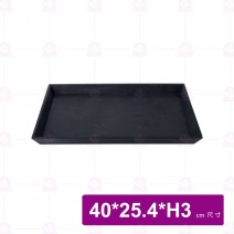 【台灣美耐】JW5216陶面長方托盤-黑(3入/盒)