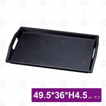 【HS】JA343-20 陶面雙耳托盤-黑(6入/盒)