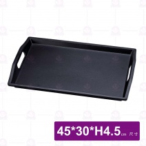 【HS】JA343 陶面雙耳托盤-黑(12入/盒)