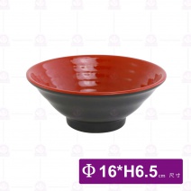 拉麵碗(LT75AL)黑紅-Φ16xH6.5cm