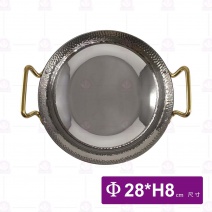 玫瑰金錘點斜身火鍋-Φ28cm