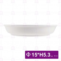 【LihTay】094水盤(白)-Φ15xH5.3cm