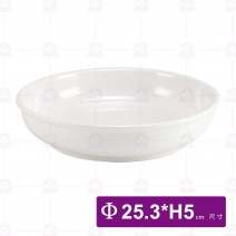 【LihTay】097水盤(白)-Φ25.3xH5cm