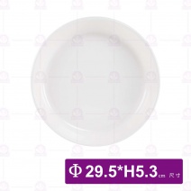 【LihTay】099水盤(白)-Φ29.5xH5.3cm