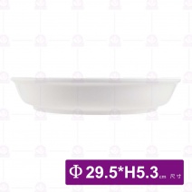 【LihTay】099水盤(白)-Φ29.5xH5.3cm