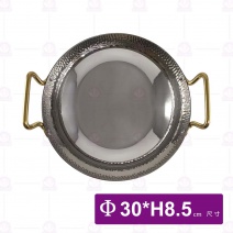 玫瑰金錘點斜身火鍋30cm