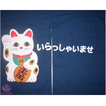 A373 歡迎光臨招財貓門簾(2片/組)單片50*80cm