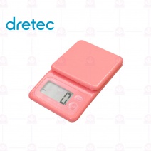 【日本dretec】大螢幕 電子料理秤 粉色 1kg/1g