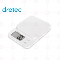  【日本dretec】烘培者速量型電子料理秤白色 1kg/0.1g