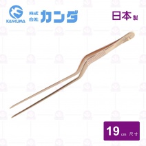 【神田】083293不鏽鋼擺盤曲線長鑷子(金色)-19cm