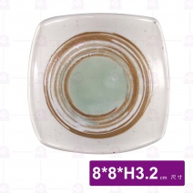綠如意3吋碟-8x8xH3.2cm